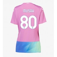 AC Milan Yunus Musah #80 Tretí Ženy futbalový dres 2023-24 Krátky Rukáv